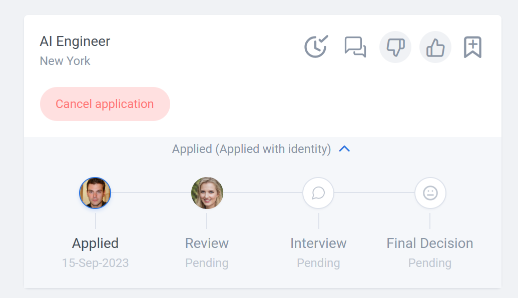 Employee Homepage: Apply story flow